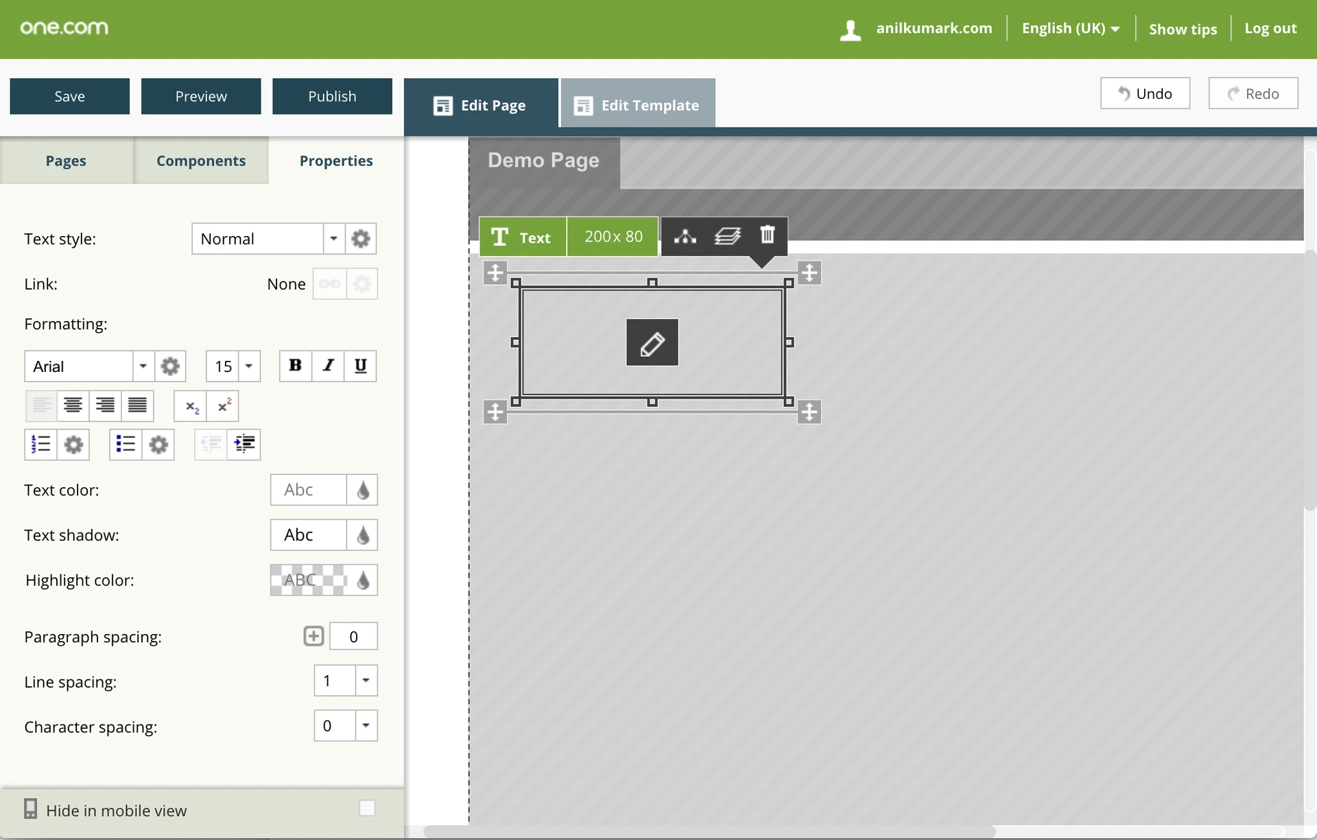 Image slider component